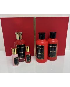BHARARA SCARLET 3.4 EDP SP + 6.7 B/L + 6.7 S/G + 0.34 EDP + 0.34 EDP for Unisex